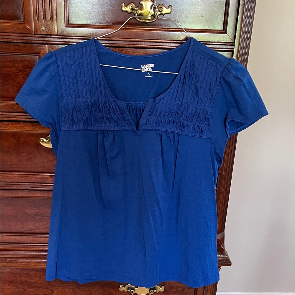 Lands' End Women's Royal Blue Blouse